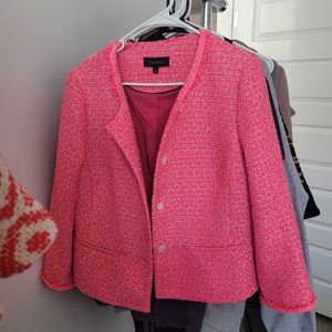 Neon Pink Tweed Jacket